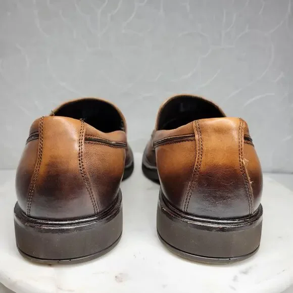 Ecco Vitrus II Loafer Dress Shoe Mens 10 Brown Leather Slip On Calf Crust Dyed Ecco Vitrus II Loafer Dress Shoe Mens 10 Brown Leather Slip  main image 2
